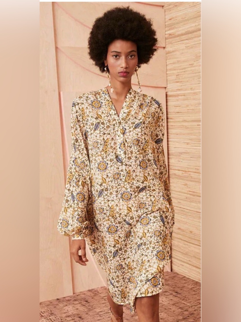 Ulla Johnson NO BELT Agadir Floral Coverup Oversized Dress Boho P 0/00